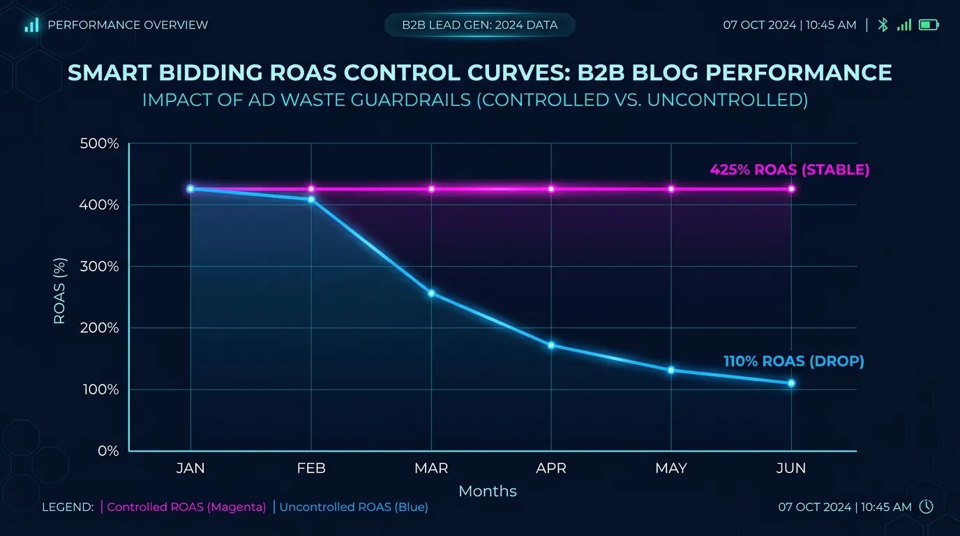 Google Ads Smart Bidding ROAS Control Curves Graph